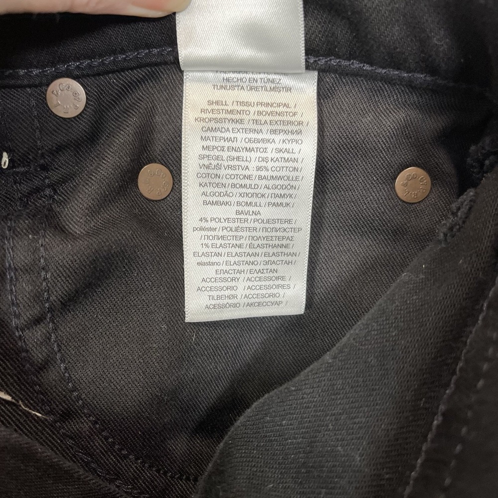 Polo Ralph Lauren Jeans Womens 30 Black The Straight Split Hem Stretch Denim - Picture 5 of 10